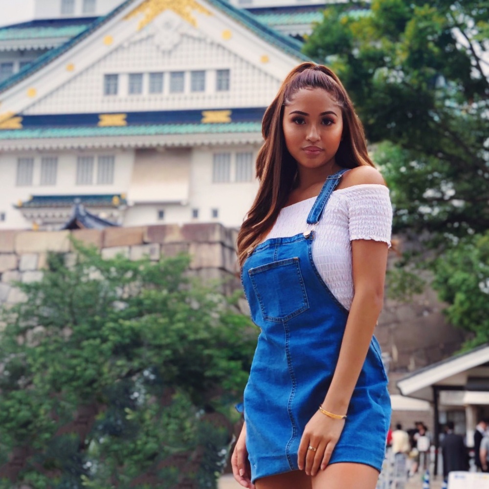 Overall denim dress